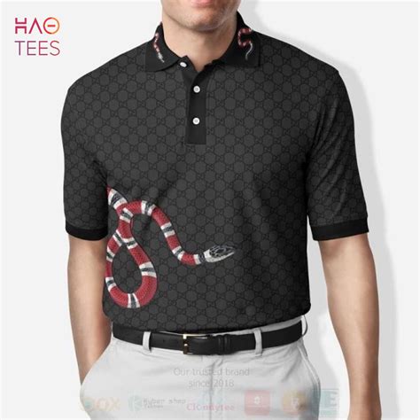 gucci polo shirts mens|Gucci polo shirt snake collar.